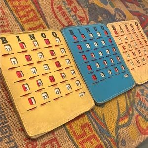 🌲 3/$15 3 vintage BINGO cards ♦️